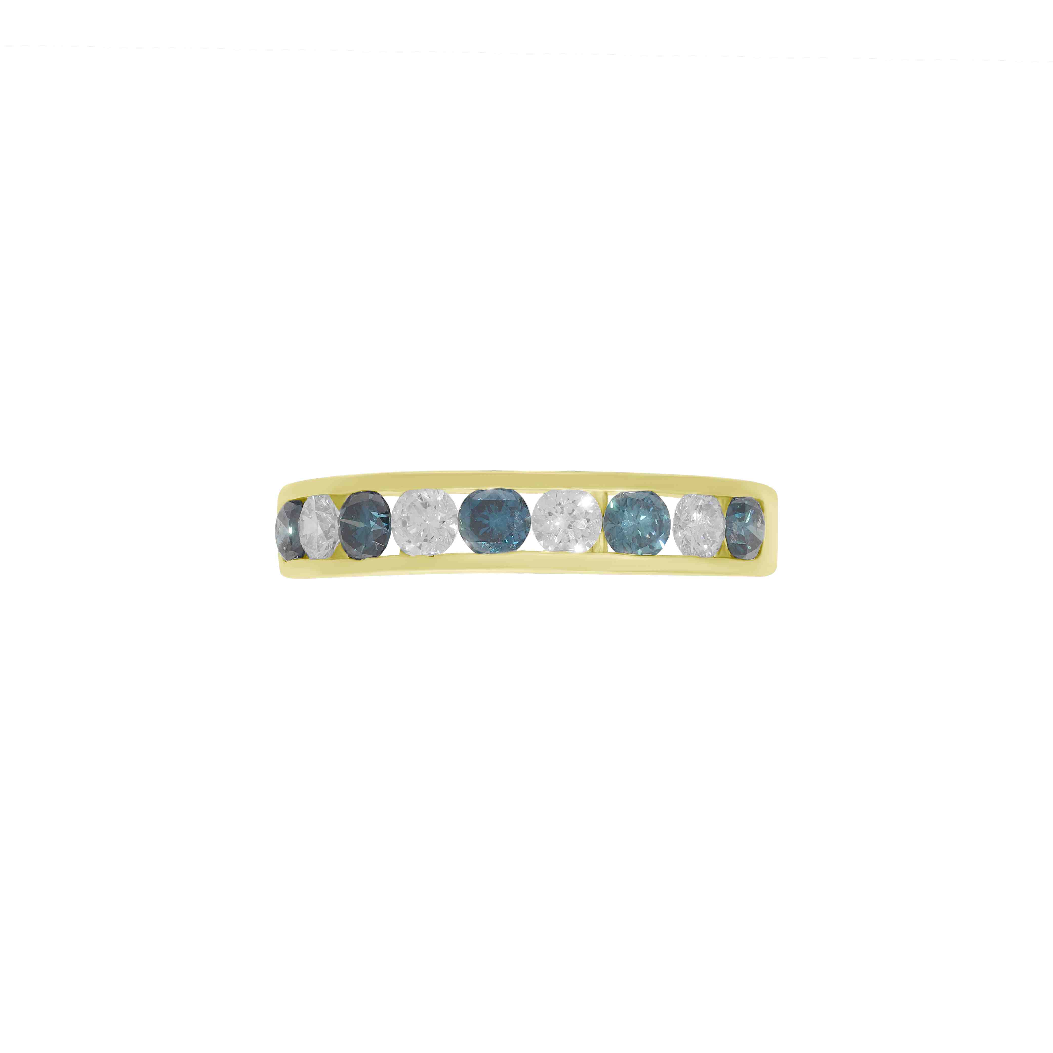 Half Bnad Gemstone Ring LR12354A